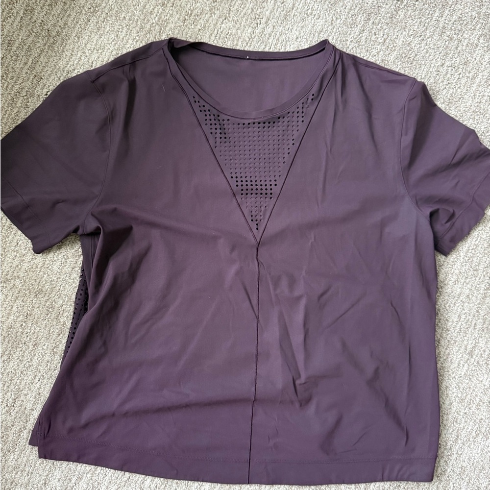 lululemon athletica Deep Purple Short Sleeve Tee